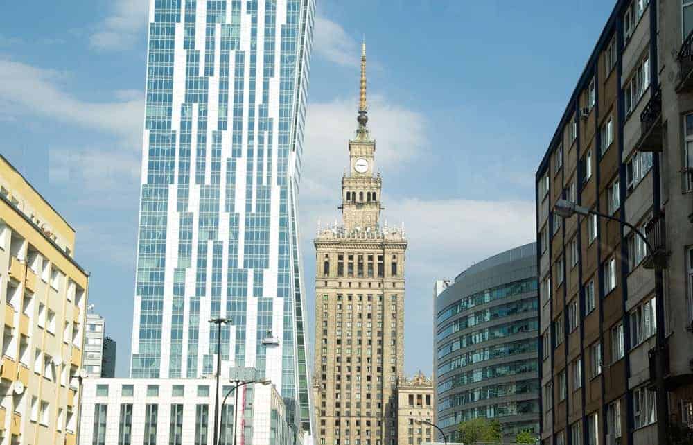 Warszawa widok na pałac kultury